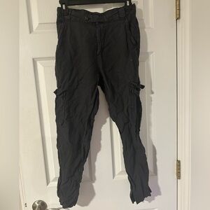 RACHEL Rachel Roy Black Cargo Pants Relaxed Fit